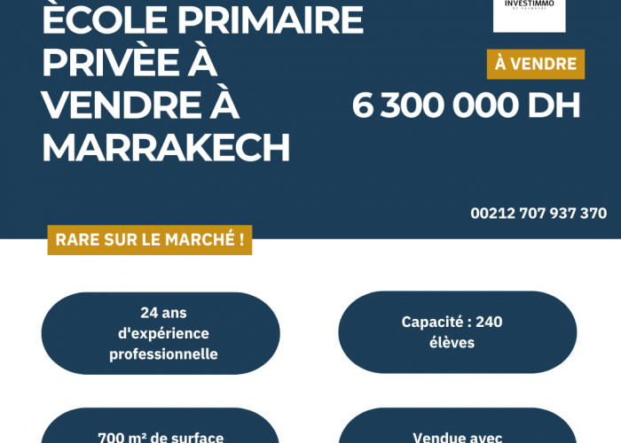 Image annonce: Ecole primaire a vendre a Marrakech