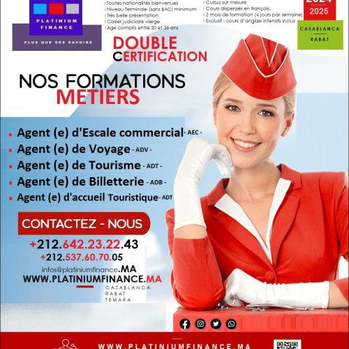 Annonce: FORMATION AGENT ESCALE - AGENT DE VOYAGE - AGENT DE TOURISME - AGENT DE BILLETTERIE