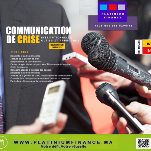Annonce: FORMATION CADRE – COMMUNICATION DE CRISE INSTITUTIONNELLE – OUTILS ET PRATIQUES