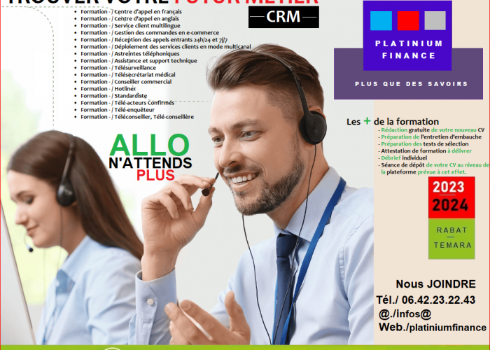 Image annonce: METIER DE CENTRE D’APPEL – OPTION Présentiel – Distanciel- en Langue Française – Anglaise
