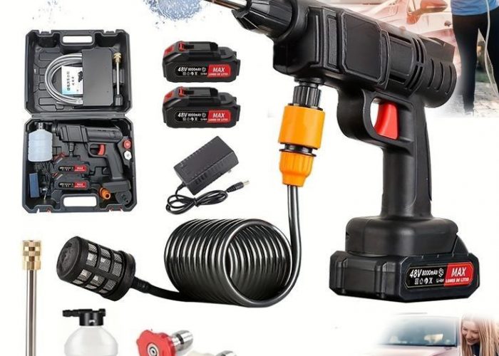 Image annonce: 48V Rechargeable Water Sprayer with Double Battery  مسدس رش المياه الكهربائي القابل للشحن مع 2 بطاريات  بقوة 48 فولت