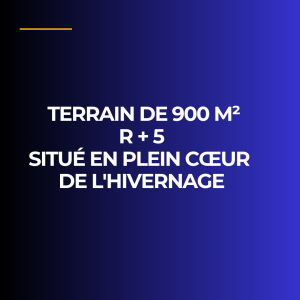 Annonce À Vendre Terrain de 900 m² R plus 5 À l'Hivernage