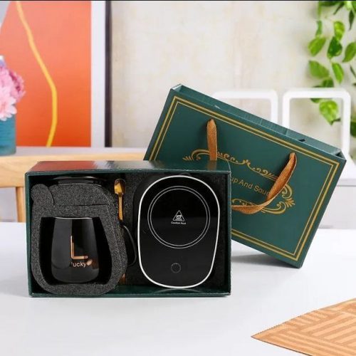 Annonce: Cup Heater Cup Warmer Mug  كأس مع ملعقة ومسخن كهربائي من السيراميك