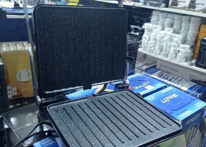 Image annonce: GERMAN LAB Panini Grill Turbo Granit 2000 W شواية غير لاصقة بدون زيت بدون زبدة