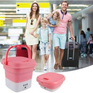 Annonce Mini Machine à Laver Pliante Portable - Idéale pour Voyage et Camping, Couleur Rose ألة الغسيل المحمولة و القابلة للطي