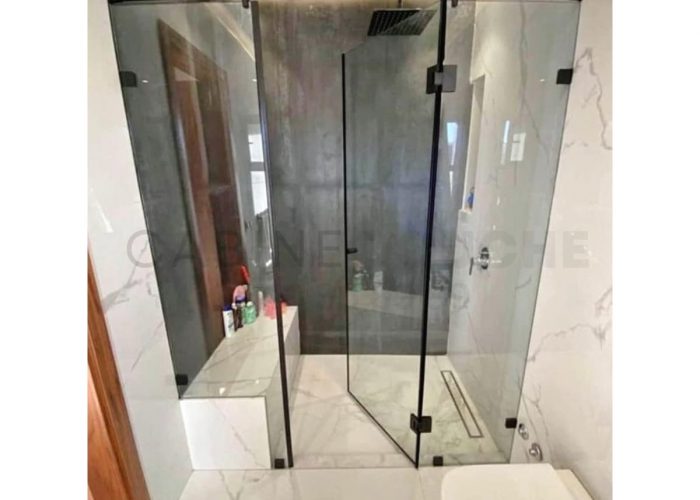 Image annonce: Paroi ou Cabine de douche INOX 304 verre trempé 10mm modèle 2