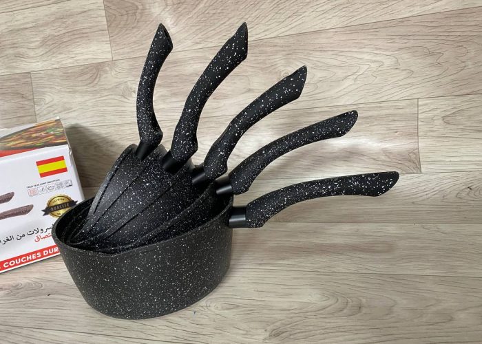 Image annonce: Série de 5 casseroles en céramique Gris Haute qualité​