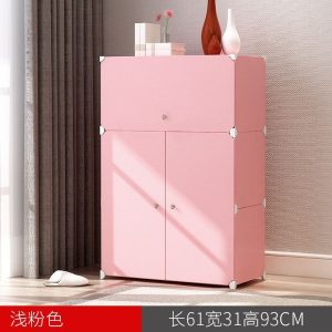 Annonce Simple Design 3-Door Shoe Cabinet JL 05  خزانة الأحذية البلاستيكية المقواة بثلاثة أبواب و6 طبقات