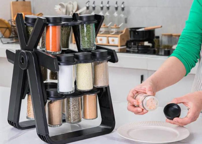 Image annonce: 18 Jar Rotating Spice Jar By Luxe Product.   منظم التوابل