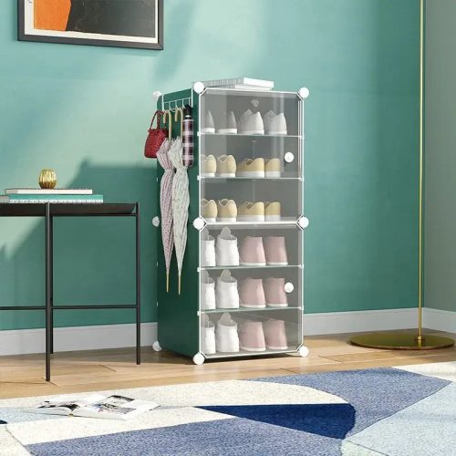 Annonce: 6-Tier  Plastic Shoe Rack  JL 01_ 6L   رف الأحذية من البلاستيك ذو 6 طبقات و3أبواب  احفظ أحذيتك