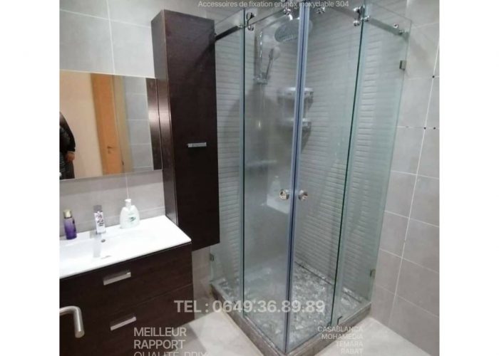 Image annonce: DOUCHE EN VERRE TREMPÉ A L’ITALIENNE