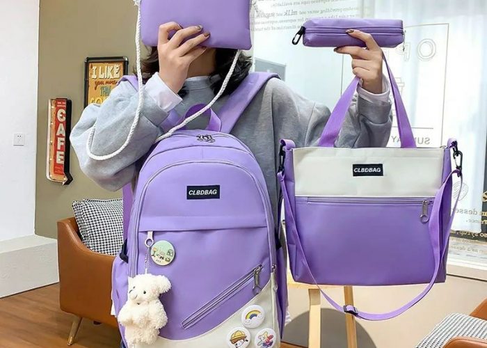 Image annonce: Ensemble de 4Pcs sacs à dos pour filles, Sac à dos Mignon pour l’école