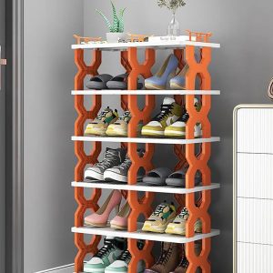Annonce Étagère à chaussures en plastique à 6 niveaux pour la maison avec roulettes