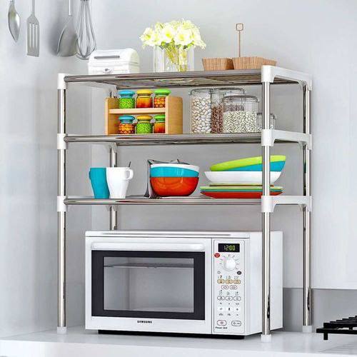 Annonce: Étagère verticale en acier inoxydable, pour four à micro-ondes 3 couches