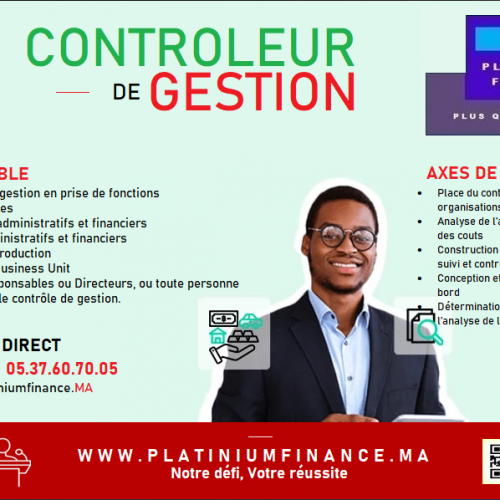 Annonce: FORMATION CADRE : METIER DE CONTRÔLEUR DE GESTION – Niveau 1 - 2