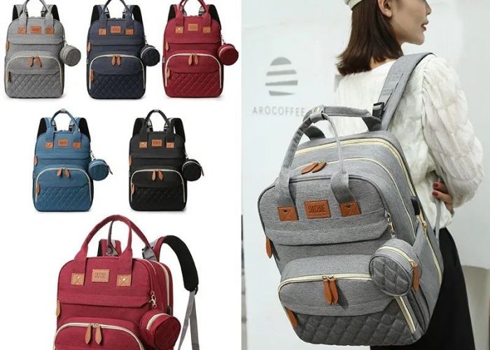 Image annonce: Sac à dos de maternité à couches pour bébé, sacoche de poussette pour berceau de nouveau-né, sac pour maman