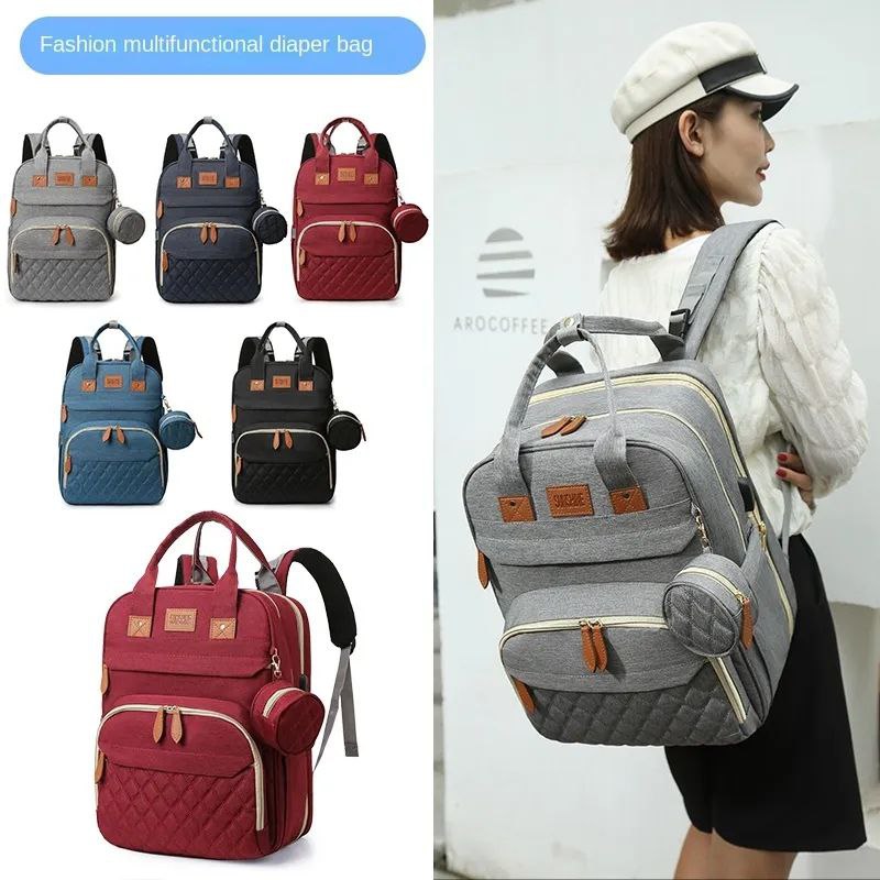 Point - Grand Sac À Dos À Langer Pour Maman, Sacs À Couche, Pour Soins Des Bébés, De Voyage