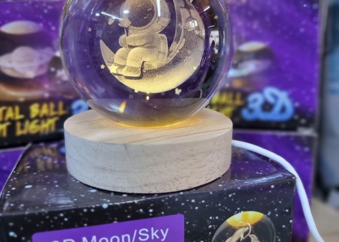 Image annonce: Boule de cristal, boule à neige d’astronaute de sécurité avec musique de chute de neige automatique et lumières LED