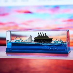 Annonce Cruise Ship Fluid Drift Bottle Home Ornaments Floating Titanic Fluid Ship Living Room Decoration Creative Birthday Gift Keepsake