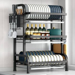 Annonce Égouttoir à vaisselle à 3 niveaux pour comptoir de cuisine - Étagère de rangement - Égouttoir à vaisselle de cuisine