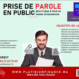 Annonce FORMATION CADRE - PRISE DE PAROLE EN PUBLIC