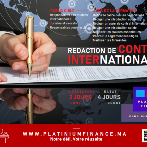 Annonce: Formation cadre – Rédaction des contrats et conventions internationaux