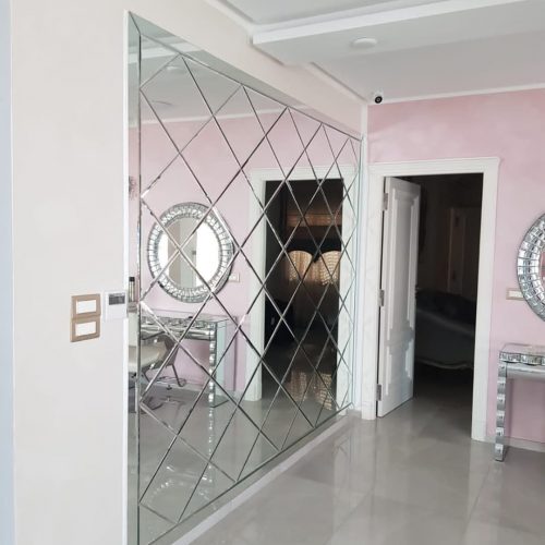 Annonce: Habillage mural en miroir verre saint gobain 6 mm sur-mesure et sur-commande
