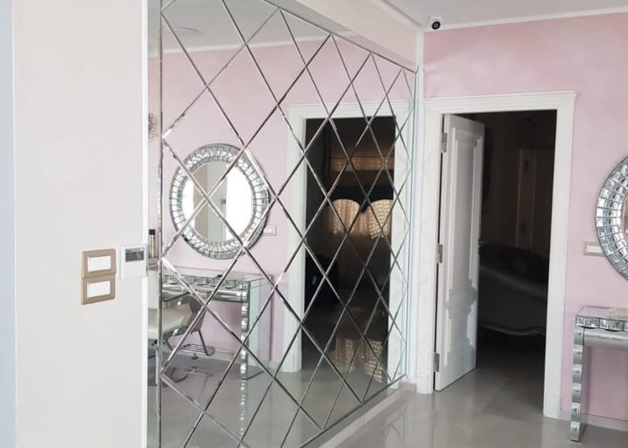 Image annonce: Habillage mural en miroir verre saint gobain 6 mm sur-mesure et sur-commande