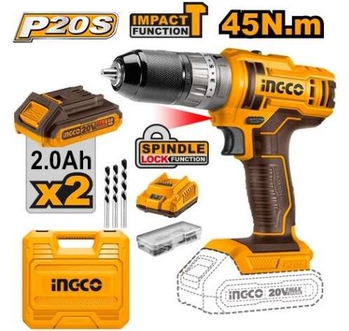 Annonce: Perceuse-Visseuse 20V 45Nm 2Batteries SI