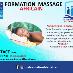 Annonce FORMATION MASSAGE AFRICAIN