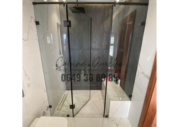 Image annonce: Cabine de douche en verre trempé, a votre gout et sur-mesure