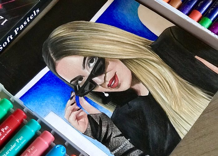 Image annonce: Portrait personnalisé dessiné à la main