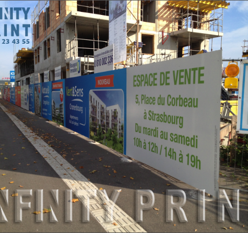 Annonce: Habillage palissades Impression numérique