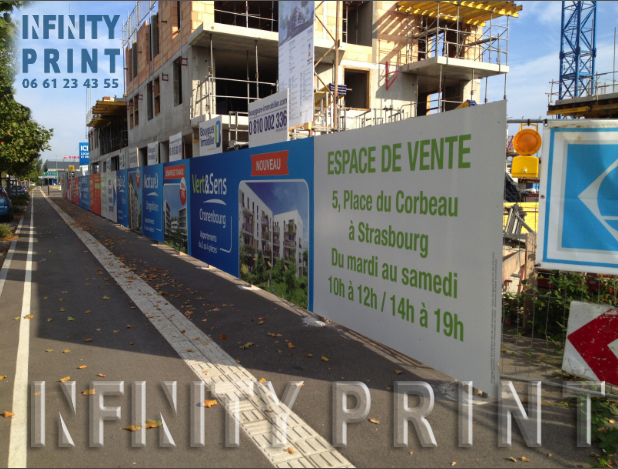 Image annonce: Habillage palissades Impression numérique