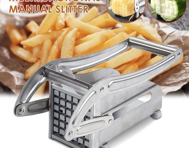 Image annonce: Coupe Frite Manuel en Acier Inoxydable pour Coupe Legume et Pomme de Terre