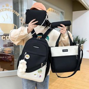 Annonce Sac à dos 4 en 1 de grande capacité pour femmes, sac d'école Design tendance pour filles