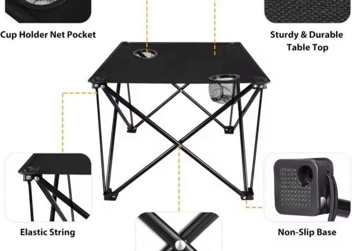 Image annonce: Table portable camping et plage table chaise pliante tissu