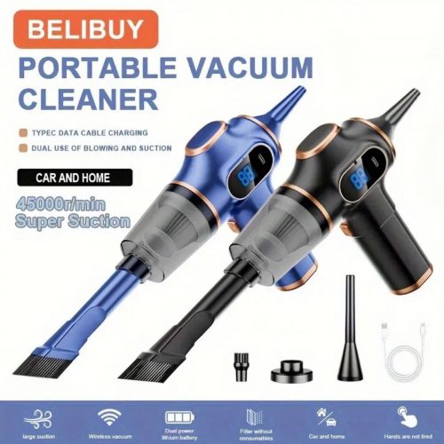 Annonce: Aspirateur portable BELIBUY sans fil, mini aspirateur de voiture, nettoyeur rechargeable pour voitures, maisons, bureaux, aspirateur multifonctionnel