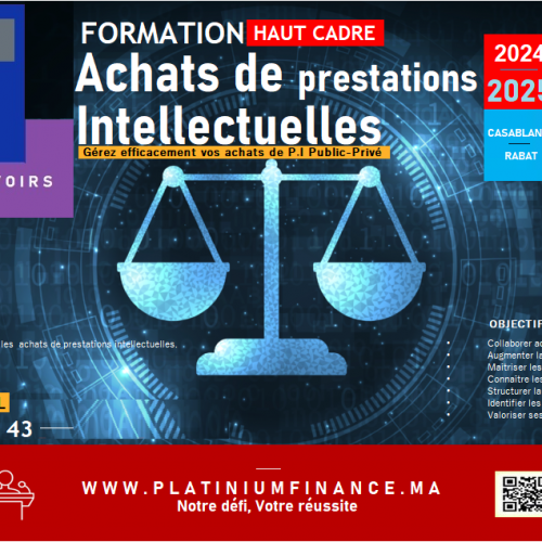 Annonce: FORMATION HAUT CADRE : ACHATS DE PRESTATIONS INTELLECTUELLES