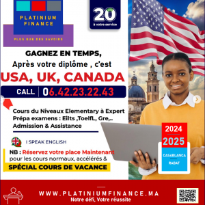 Annonce FORMATION & PRÉPARATION ANGLAIS POUR USA, UK & CANADA