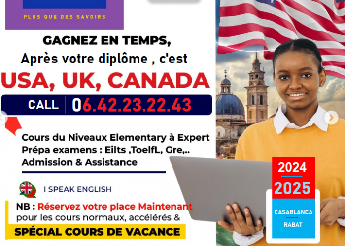 Image annonce: FORMATION & PRÉPARATION ANGLAIS POUR USA, UK & CANADA