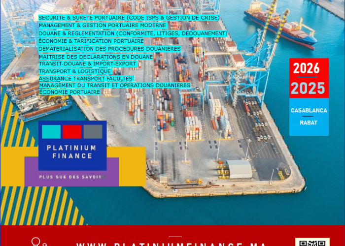 Image annonce: FORMATIONS :SECURITE & SURETE PORTUAIRE- GESTION PORTUAIRE- TARIFICATION PORTUAIRE- MANAGEMENT DU TRANSIT