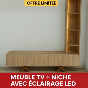 Annonce Meuble TV+ niche avec éclairage led