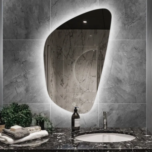 Annonce Miroir mural de salle de bain à LED, miroir de salle de bain avec éclairage (24 x 24 pouces) (CF-854)