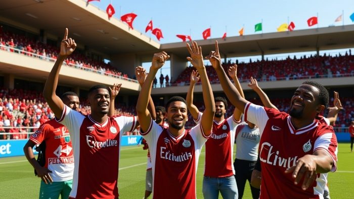 Supporters assistant à la Coupe d’Afrique de football au Maroc