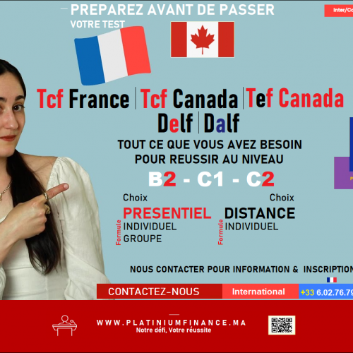 Annonce: Cours intensifs TCF/TEF/DALF/DELF au Maroc – Tests blancs et coaching personnalisé