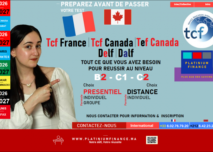 Image annonce: Cours intensifs TCF/TEF/DALF/DELF au Maroc – Tests blancs et coaching personnalisé