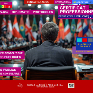 Annonce FORMATIONS CADRE - DIPLOMATIE – PROTOCOLE – RELATIONS INTERNATIONALES – GOUVERNANCE