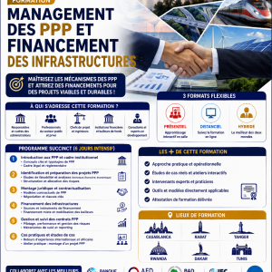 Annonce FORMATION - MANAGEMENT DES PPP ET FINANCEMENT DES INFRASTRUCTURES