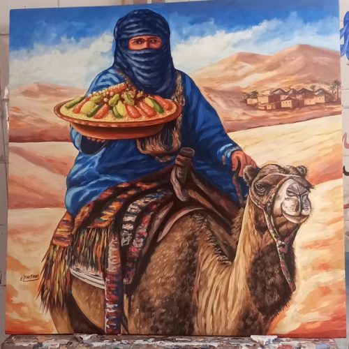 Annonce: Tableau peinture sur toile signée 70 70 cm